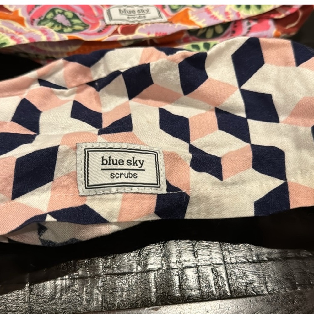 Blue Sky Scrubs Geometric Pattern Cap